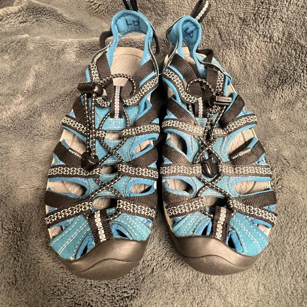 Keen Whisper Blue Black Waterproof Sport Sandals Kids Boys Size 7 1025803